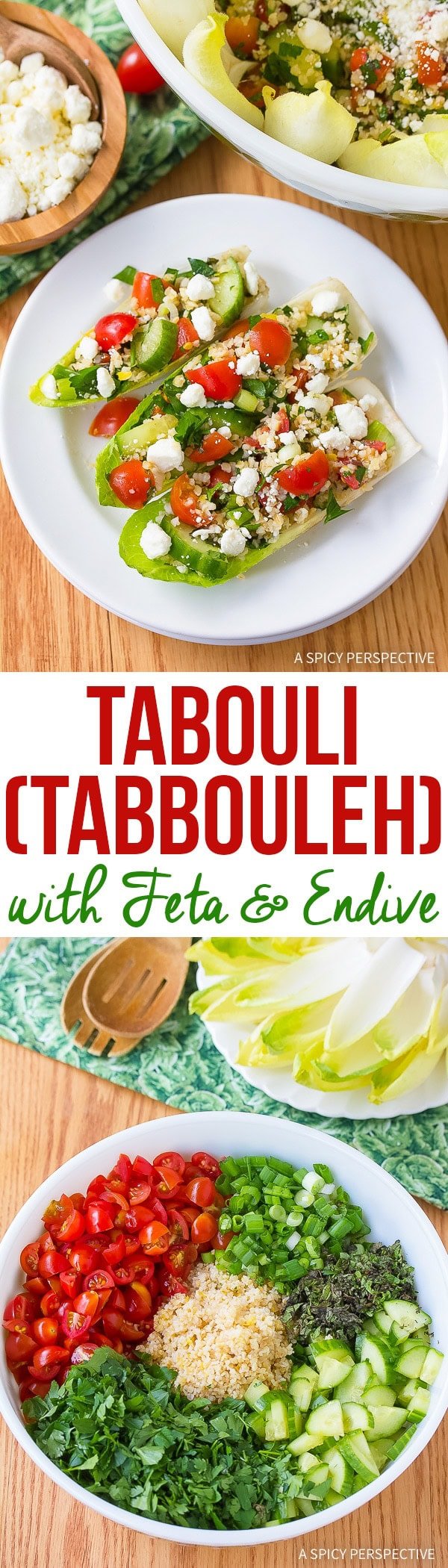tabouli with feta and endive (tabbouleh)