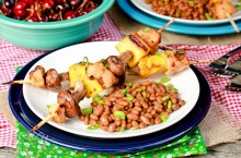Kung Pao Chicken Skewers