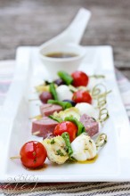 Antipasto Platter Skewer Recipe - ASpicyPerspective.com