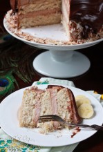 Chocolate Banana Cake with Toasted Coconut ~ ASpicyPerspective.com