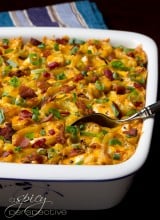 Mac and Cheese with Potato Skins Crust | ASpicyPerspective.com