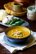 Vegan Pumpkin Soup Recipe | ASpicyPerspective.com #soup #pumpkin