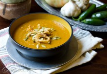 Spicy Pumpkin Soup Recipe | ASpicyPerspective.com #soup #pumpkin