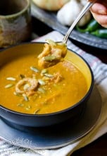 Healthy Soup Recipe | ASpicyPerspective.com #soup #pumpkin
