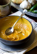 Gluten Free Pumpkin Soup Recipe | ASpicyPerspective.com #soup #pumpkin
