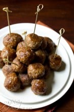 Spiced Apple Cocktail Meatballs | ASpicyPerspective.com #recipe #holidays #party
