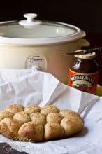 Crockpot Apple Butter Yeast Rolls Recipe | ASpicyPerspective.com #crockpot #slowcooker #thanksgiving #recipes