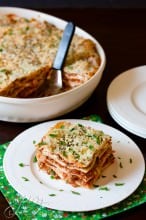 Homemade Cream Cheese Lasagna | ASpicyPerspective.com #Lasagna #Pasta
