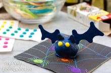 Halloween Dessert Bat Cake Truffles | ASpicyPerspective.com #Halloween #Cake #Recipe
