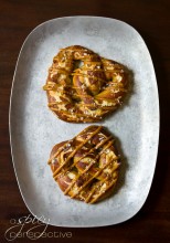 Caramel Apple Soft Pretzel Recipe | ASpicyPerspective.com #SoftPretzels #CaramelApples #FallRecipes
