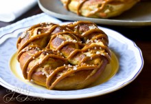 Caramel Apple Soft Pretzels | ASpicyPerspective.com #SoftPretzels #CaramelApples #FallRecipes
