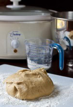 Crockpot Apple Butter Yeast Rolls Dough | ASpicyPerspective.com #crockpot #slowcooker #thanksgiving #recipes