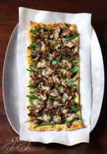 Green Bean Mushroom Tart - A Savory Tart for the Holidays | ASpicyPerspective.com #thanksgiving #holidays #recipe