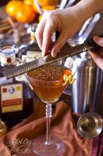 Holiday Spiced Manhattan Cocktail Recipe | ASpicyPerspective.com #holiday #cocktails