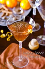 Spiced Manhattan Cocktail | ASpicyPerspective.com #cocktails #holiday