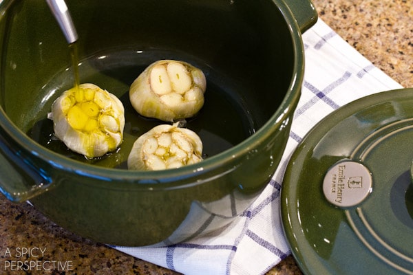 How to Roast Garlic Heads | ASpicyPerspective.com #howto #diy #garlic
