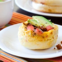 Quicky Breakfast Muffins Tex-Mex Style! | ASpicyPerspective.com #realcaliforniamilk #breakfast #kidfriendly