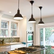 Barn Light Electric LED Pendants on ASpicyPerspective.com #remodel #barnlights #home