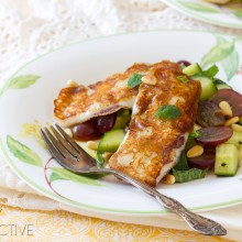 Grilled Cheese Chop Salad | ASpicyPerspective.com #salad #grilledcheese #vegetarian