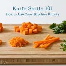 Knife Skills 101 on ASpicyPerspective.com #howto #knives #cookingtips