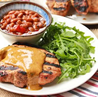 BBQ Chops & Carolina Sauce