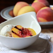 Grilled Peaches & Ice Cream