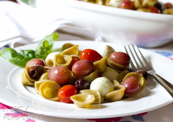Orecchiette Pasta Salad with Roasted Grapes and Tomatoes