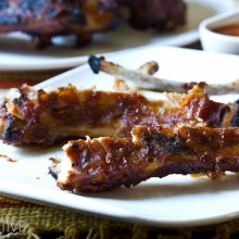Honey Apple Babyback Ribs | ASpicyPerspective.com #rbs #summer #grilling #applebutterrecipes