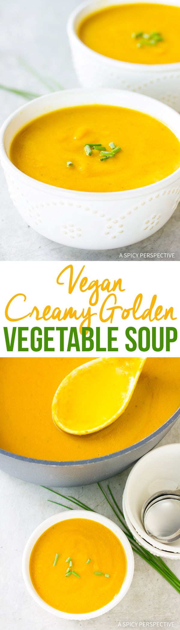 vegan creamy golden vegetable soup