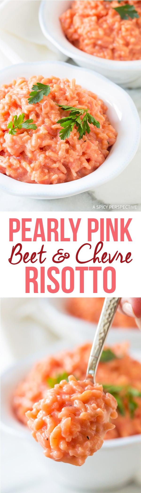 creamy beet and chevre risotto
