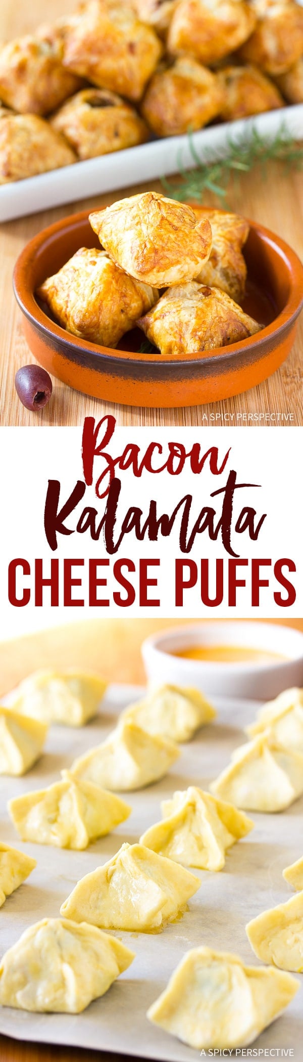 bacon kalamata cheese puffs