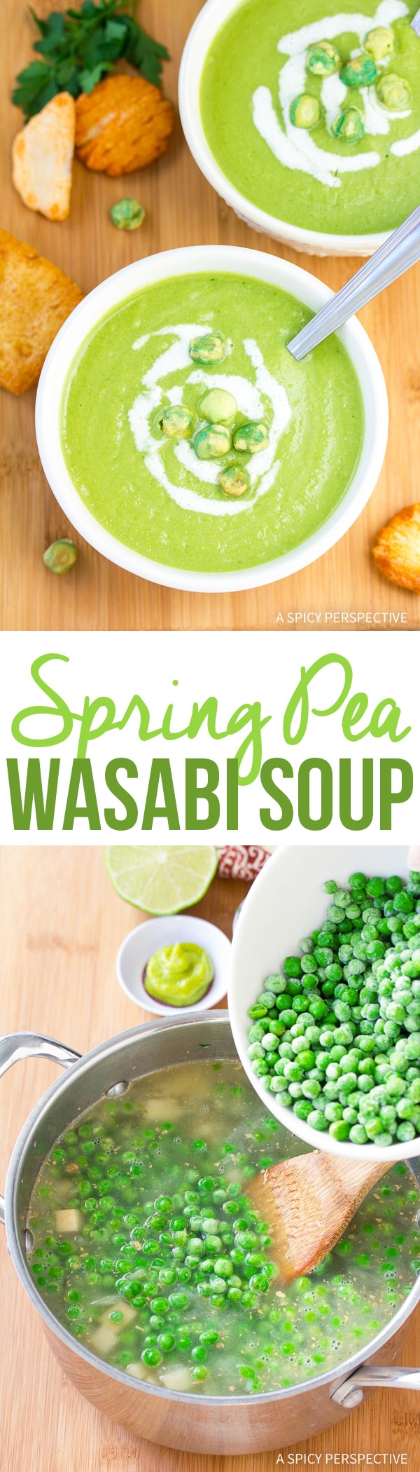 spring pea wasabi soup