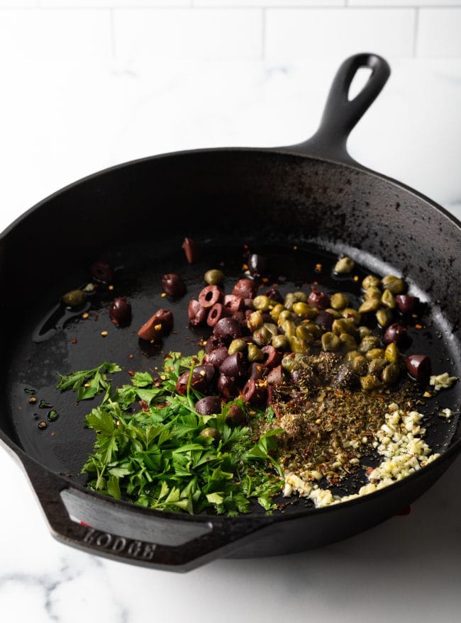 Pasta Puttanesca with New York Strips - 8