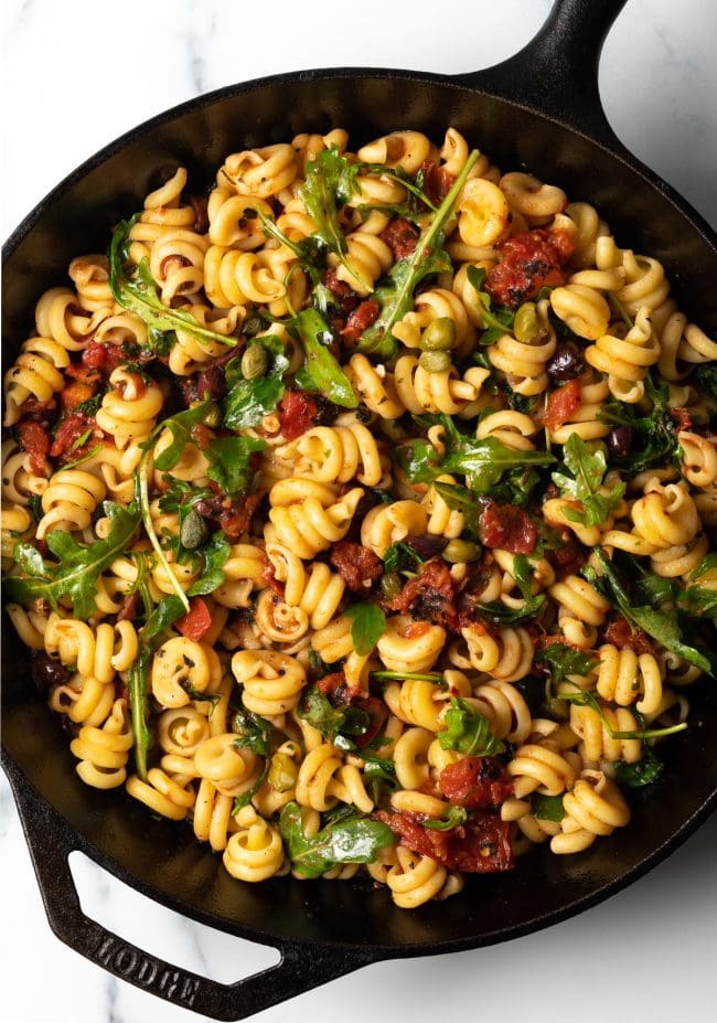 Pasta Puttanesca with New York Strips - 88