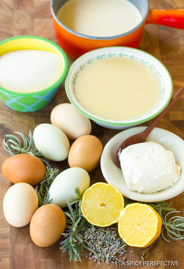 Making Creamy Lavender Flan Recipe | ASpicyPerspective.com