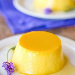 Creamy Lavender Flan Recipe | ASpicyPerspective.com