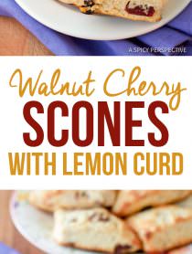 Warm Walnut Cherry Scones | ASpicyPerspective.com