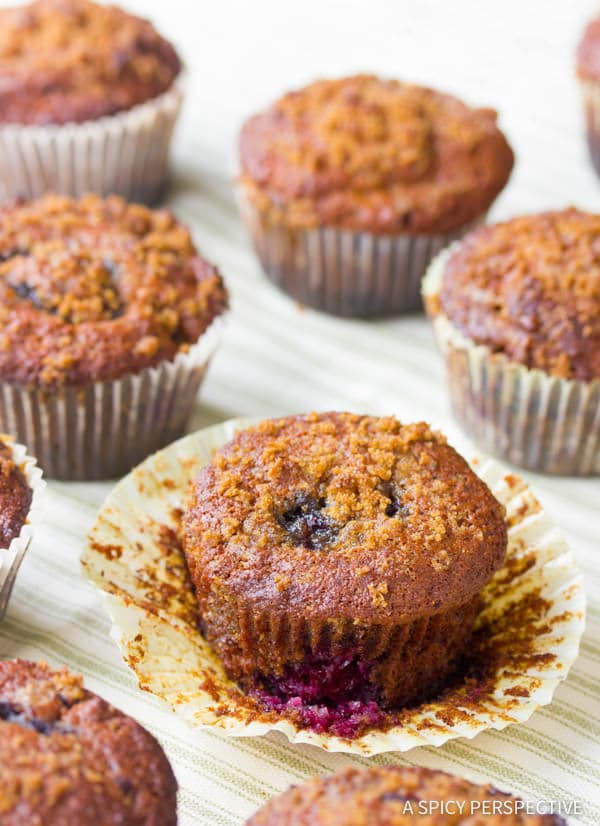 ginger wheat blackberry muffins