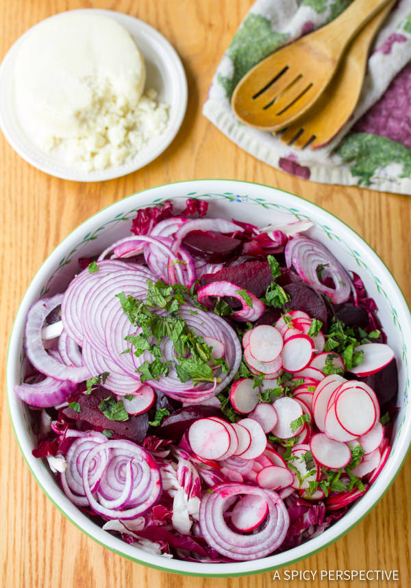 How to Make Roasted Beet and Radicchio Salad | ASpicyPerspective.com