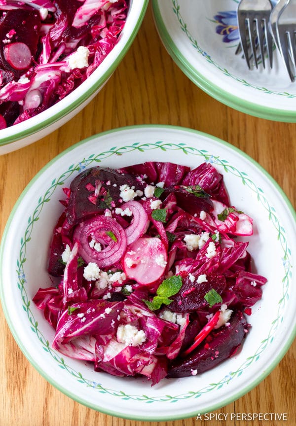 Brilliant Roasted Beet and Radicchio Salad | ASpicyPerspective.com
