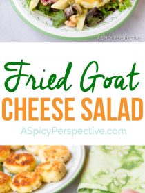 The Ultimate Fried Goat Cheese Salad | ASpicyPerspective.com