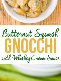 Amazing Butternut Squash Gnocchi with Whiskey Cream Sauce | ASpicyPerspective.com