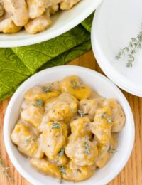 Perfect Butternut Squash Gnocchi with Whiskey Cream Sauce | ASpicyPerspective.com