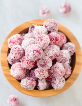 Vanilla Orange Candied Cranberries Recipe | ASpicyPerspective.com