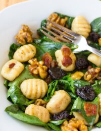 Gnocchi and Wilted Spinach Salad Recipe