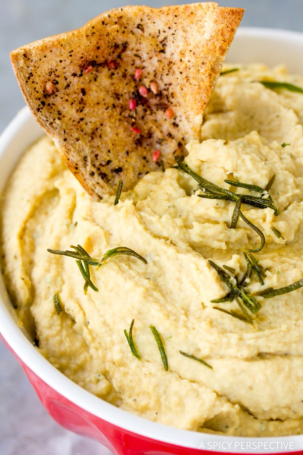 Perfect Crispy Rosemary Hummus Recipe #healthy