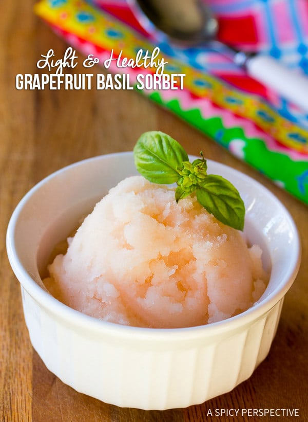 Grapefruit Basil Sorbet - A Spicy Perspective