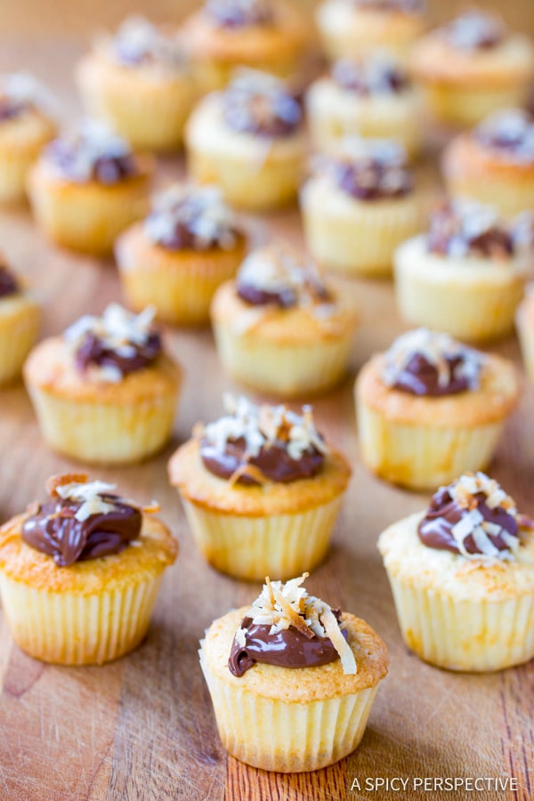 Tender Coconut Nutella Cupcakes Recipe | ASpicyPerspective.com