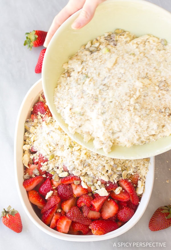 Fresh Strawberry Crumble  with Pistachios  - 81