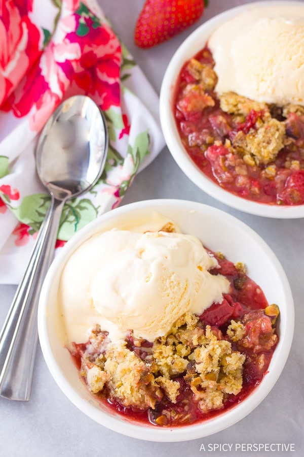 Fresh Strawberry Crumble  with Pistachios  - 93